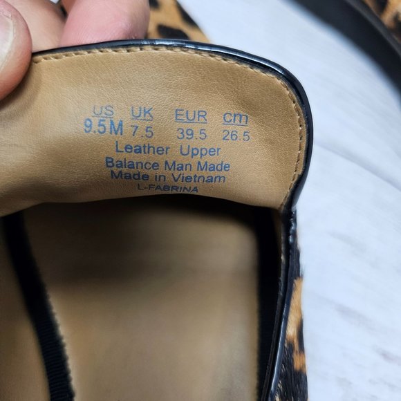 Franco Sarto Mercy‎ Women's Slip On Tan/Black Leopard Print Real Fur Size 9.5 - Picture 12 of 12